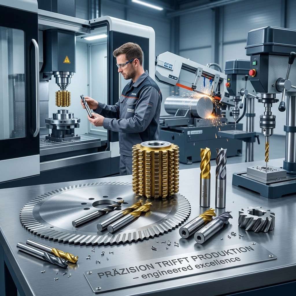 Werkzeuge für die Metallverarbeitung aus HSS und VHM in modernen Metallverarbeitenden Betrieben.